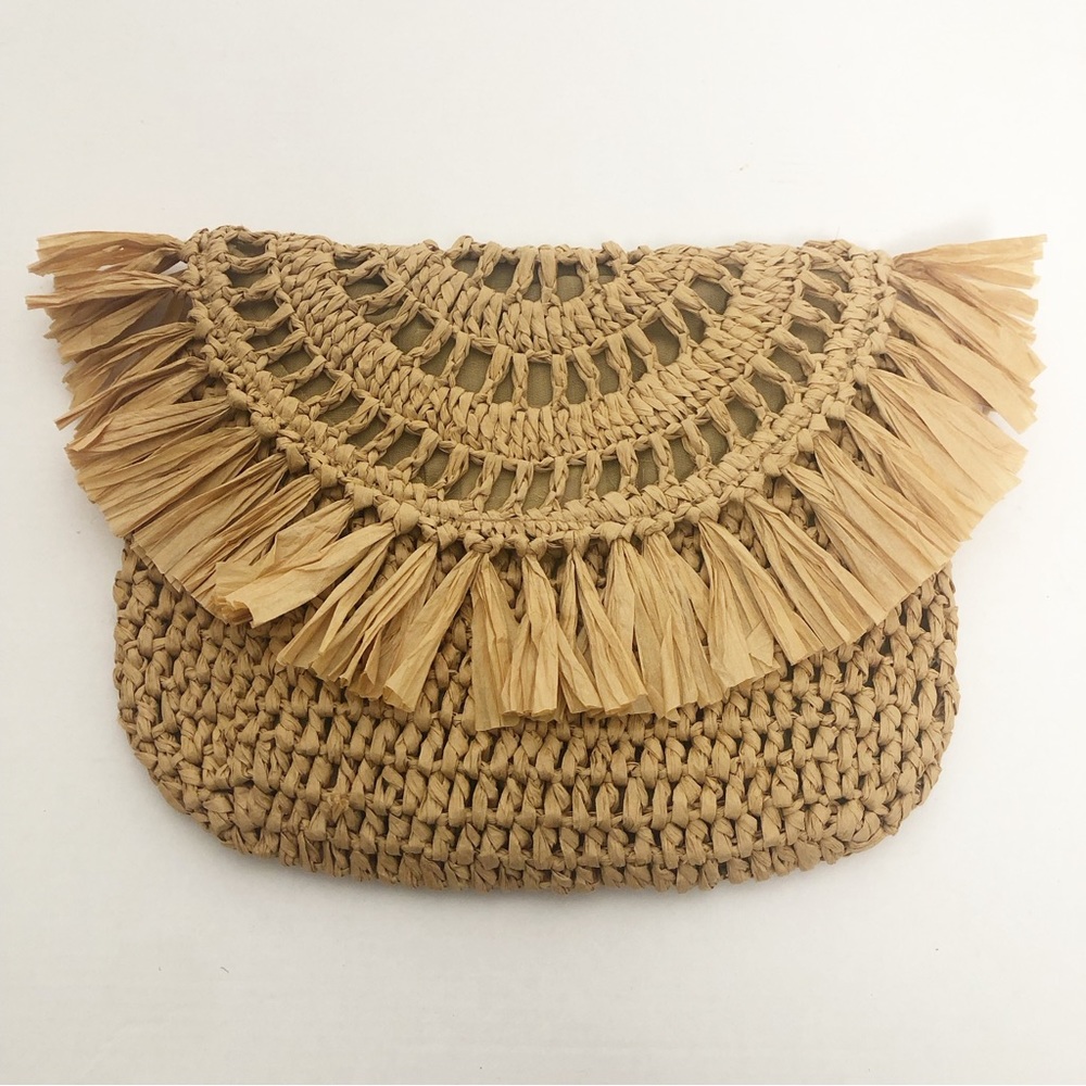 Woven Straw Clutch